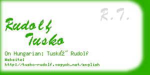 rudolf tusko business card